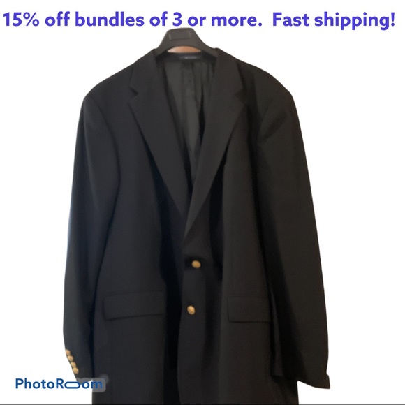 Ralph Lauren Other - Chaps Ralph Lauren vtg black blazer 54 X Long tall